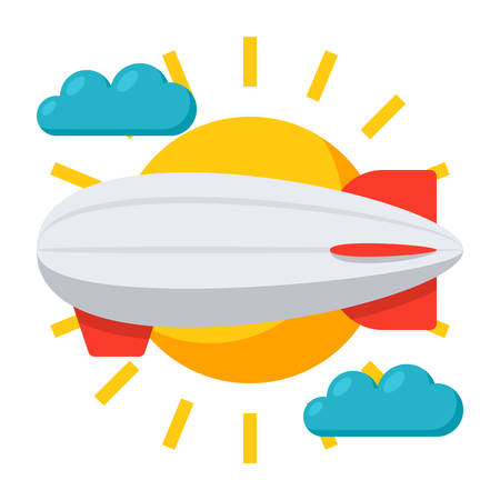 Airship Vector Iconのイラスト素材
