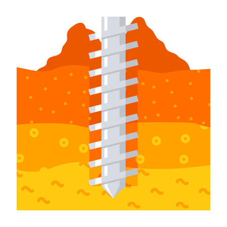 Geomechanics Vector Iconのイラスト素材