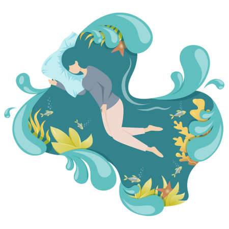 Illustration vacation and travel dreams concept.のイラスト素材