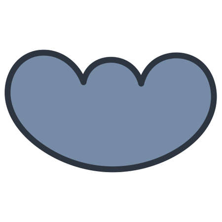 blue element as a cloud in flat styleのイラスト素材