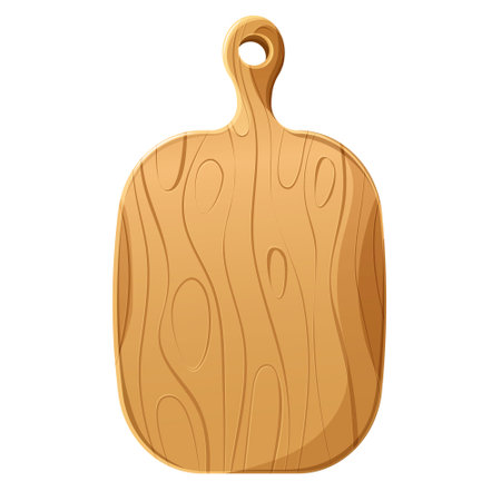 Wooden cutting board, vector illustration on isolated transparent background for menu, restaurant, cooking, poster, banner, sticker.のイラスト素材