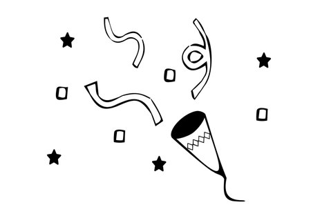 Simple, cute, hand-painted crackers.のイラスト素材