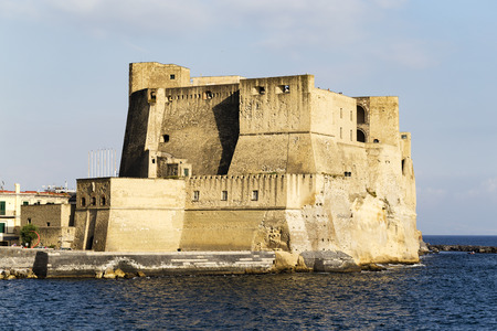 Castel dell'ovo, in the bay of Naples, Italyの写真素材