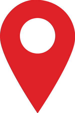 Red map pointer icon without background. Vector illustration.のイラスト素材
