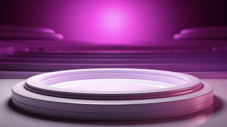 Abstract background, purple podium, round pedestalの素材