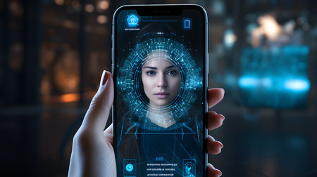 Phone identification via faceの素材