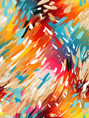 abstract background with colorful spots and splashes.の素材