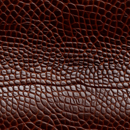 Crocodile leather texture background. Brown alligator skin pattern.の素材