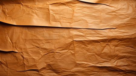 Crumpled brown paper background. Abstract texture of crumpled paper.の素材