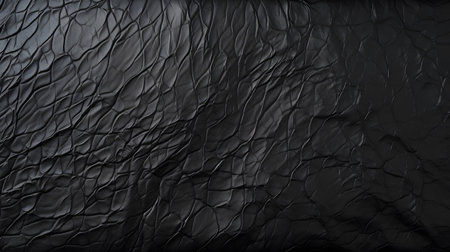 Black leather texture background. Close up of black leather texture background.の素材