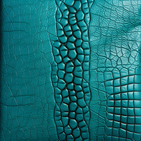 Crocodile leather texture background with embossed pattern.の素材