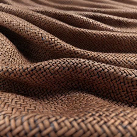 Woven texture of brown fabric as a background. Close-upの素材