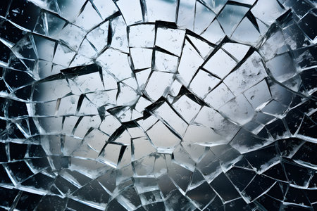 Broken glass texture. Abstract background for design with copy space.の素材