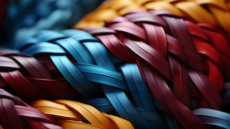 Colorful ribbons of different colors close-up.の素材