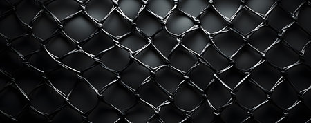 3d rendering of abstract metallic mesh background in black and white colorsの素材