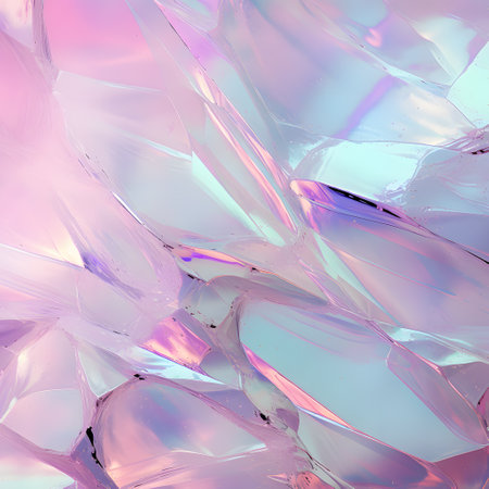 abstract background of crystal in pink and turquoise colors.の素材