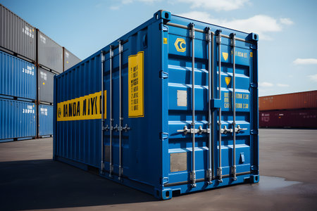 Industrial Container Cargo freight ship for Logistic Import Export background.の素材
