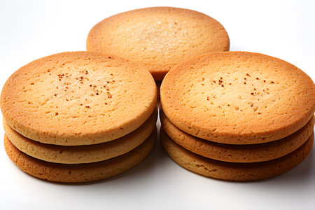 Cookies on a white background. Close-up. Selective focus.の素材