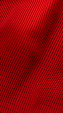 abstract red background with diagonal lines and waves, 3d illustrationの素材