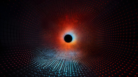 abstract background with a round hole in the form of a tunnelの素材