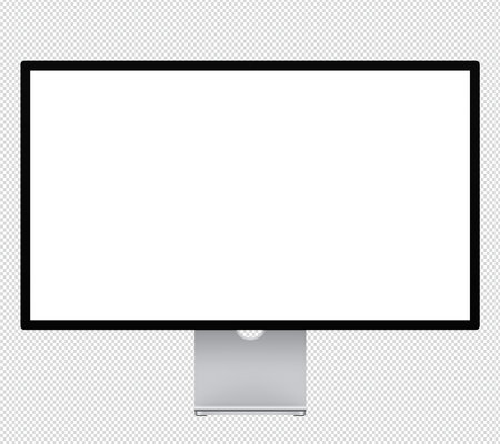 Mockup template for black screen on white stand. Front viewの写真素材