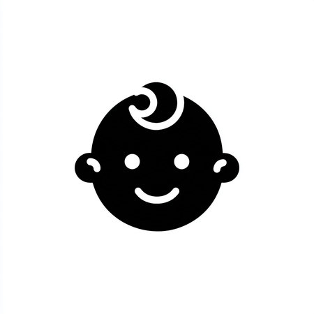 baby face icon isolated on white background. baby face vector illustration.のイラスト素材