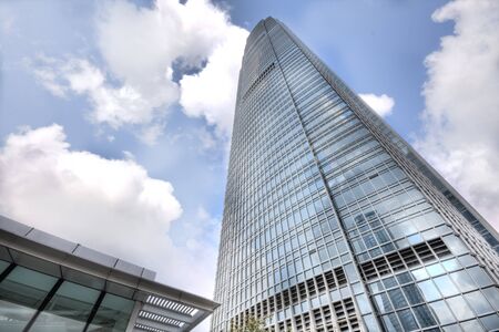 modern building on a background of blue sky 