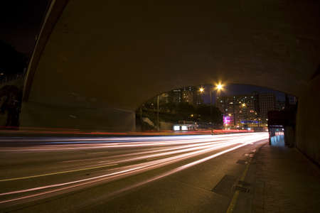 traffic in downtown in hong kongの写真素材