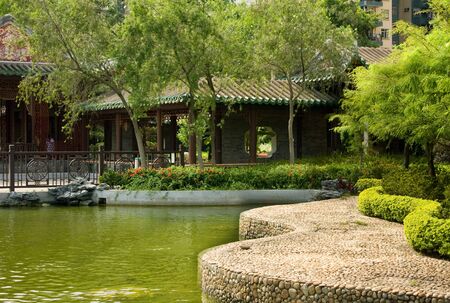 chinese gardenの写真素材