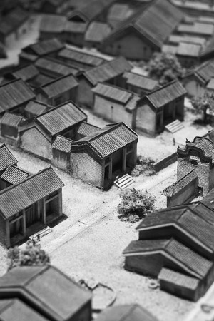 model of chinese village の写真素材