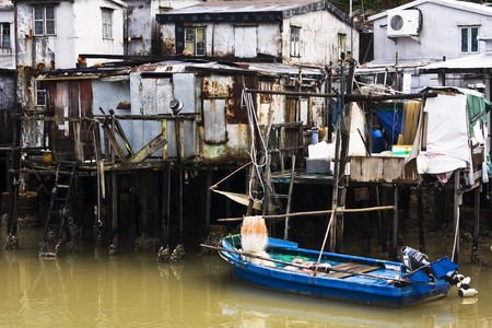 Tai O, A small fishing village in Hong Kong の写真素材