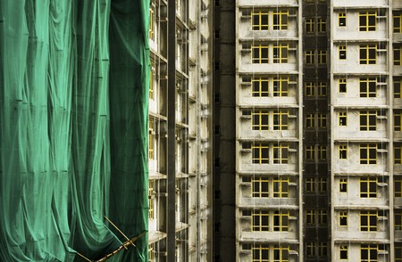 modern monolithic construction in hong kongの写真素材