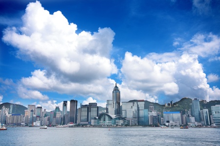 Hong Kong and the blue sky の写真素材