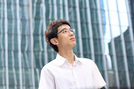 asian young, handsome business man at the office building . の写真素材
