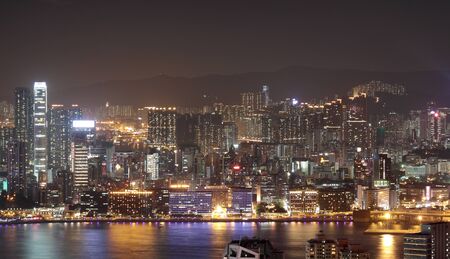 Hong Kong at night の写真素材