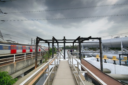 steel path at outdoor industryのeditorial素材