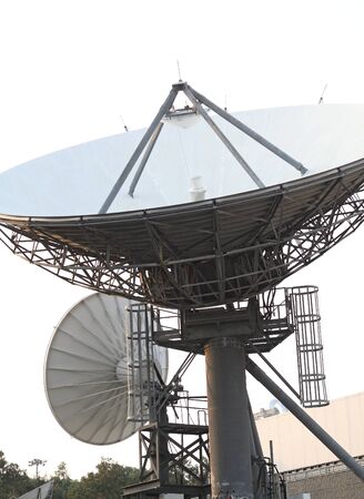Satellite Communications Dishes on top of TV Stationのeditorial素材