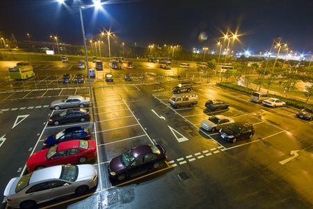 car park at night のeditorial素材