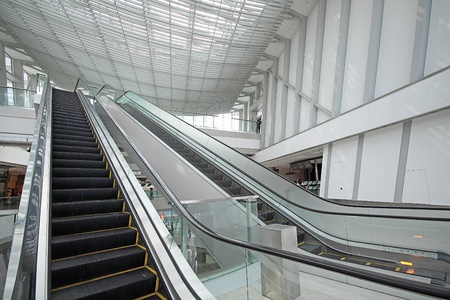 Escalator in the shopping mallのeditorial素材