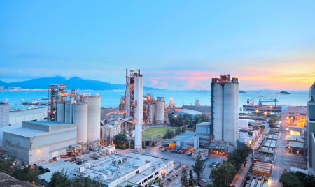 Cement Plant,Concrete or cement factory, heavy industry or construction industry. の写真素材