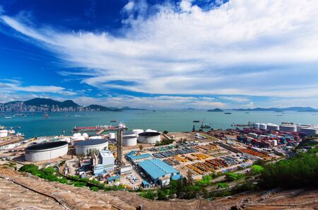 oil tank in power stationの写真素材