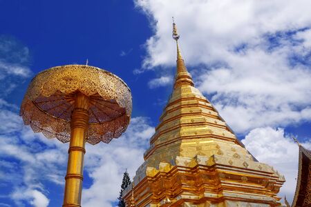 Wat Phra That Doi Suthep is a major tourist destination of Chiang Mai, Thailand.の写真素材