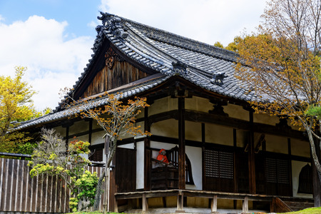 traditional wooden house, Japan at dayのeditorial素材