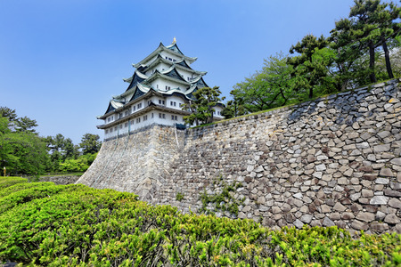 Nagoya castle atop with golden tiger fish head pair called "King Cha Chi", Japanのeditorial素材