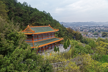 Temple , Chinese architecture in Meizhouのeditorial素材