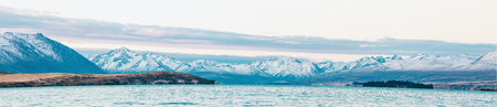 amazing landscapes viewed from Tekapo observatory, New Zealandの写真素材