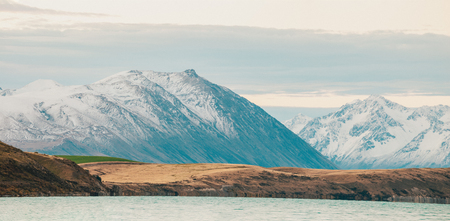 amazing landscapes viewed from Tekapo observatory, New Zealandの写真素材