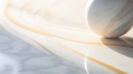 White marble ballle background with copy space for text or image.の素材
