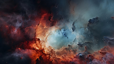 Night sky with stars and nebula.の素材