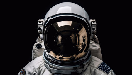 Floating astronaut in space, a mesmerizing journey beyond Earth's boundsの素材